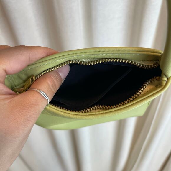 Georgia Jay | Baby Ombra Avocado Green Leather Mini Bucket Bag - Picture 10 of 10